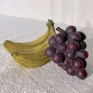 Vintage Grapes & Bananas Figurines